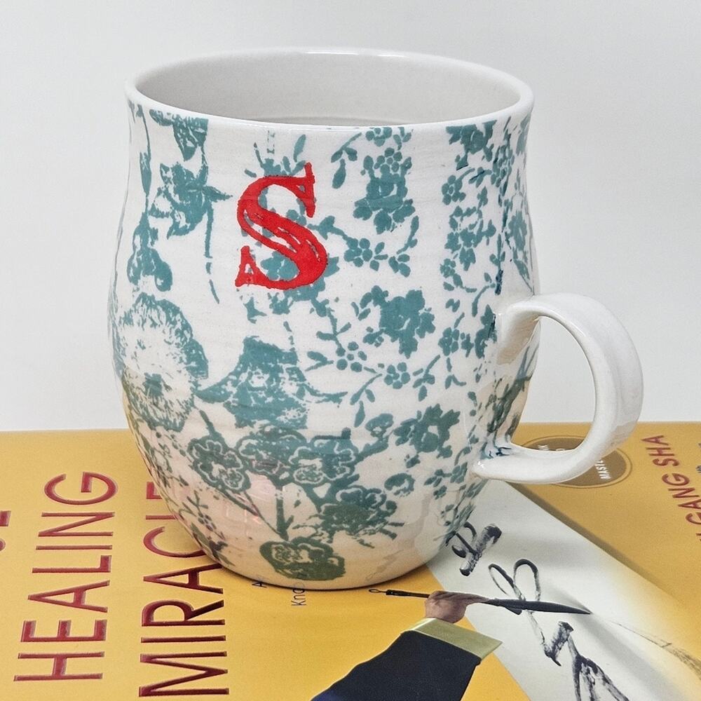 Anthropologie Cup Letter "S" Monogram Initial Mug